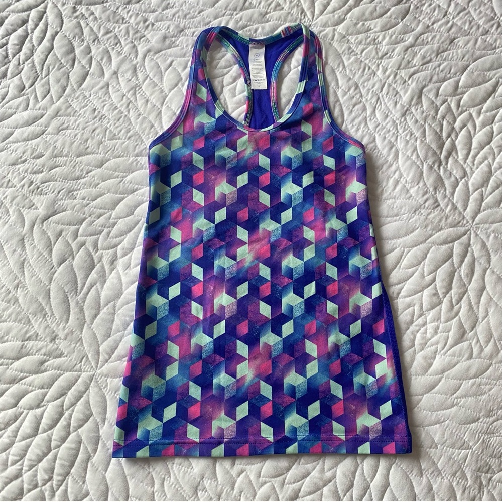 Ivivva Purple and Blue Geometric Tank Top - Picture 2 of 6